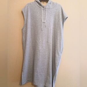 H&M Grey Sleeveless Hoodie Dress/Shirt (NWT)